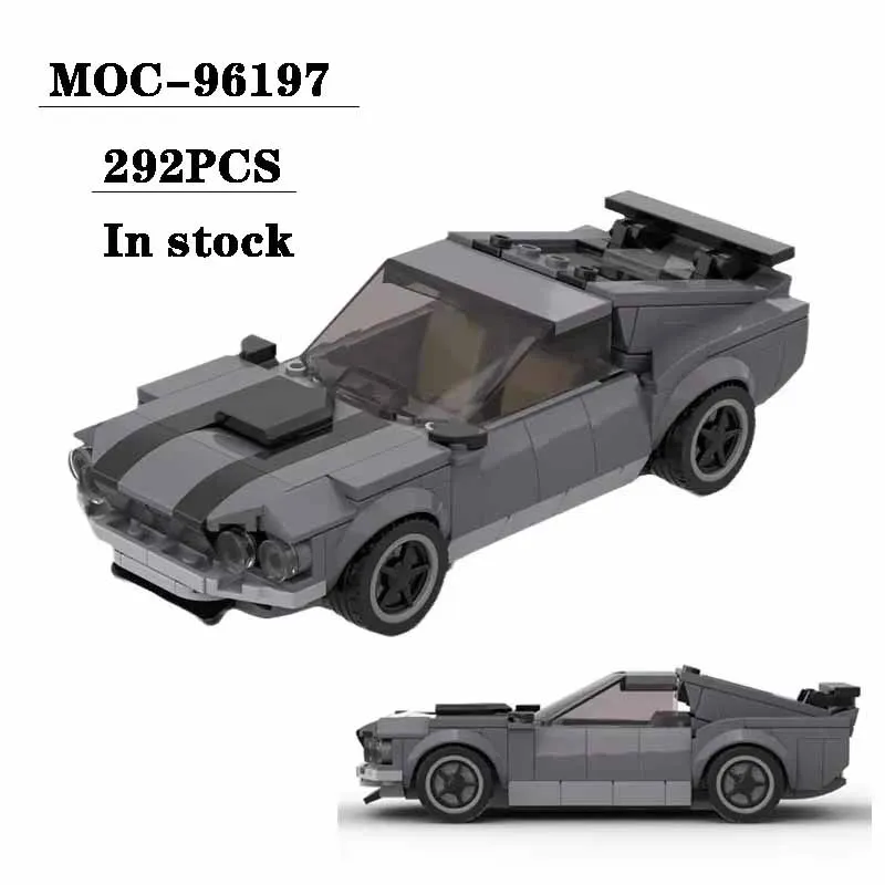 MOC-96197 Compatible con coche de juguete de ensamblaje, coche deportivo de partículas pequeñas, 292 Uds., juguete para regalo de cumpleaños y Navidad para niños y niños