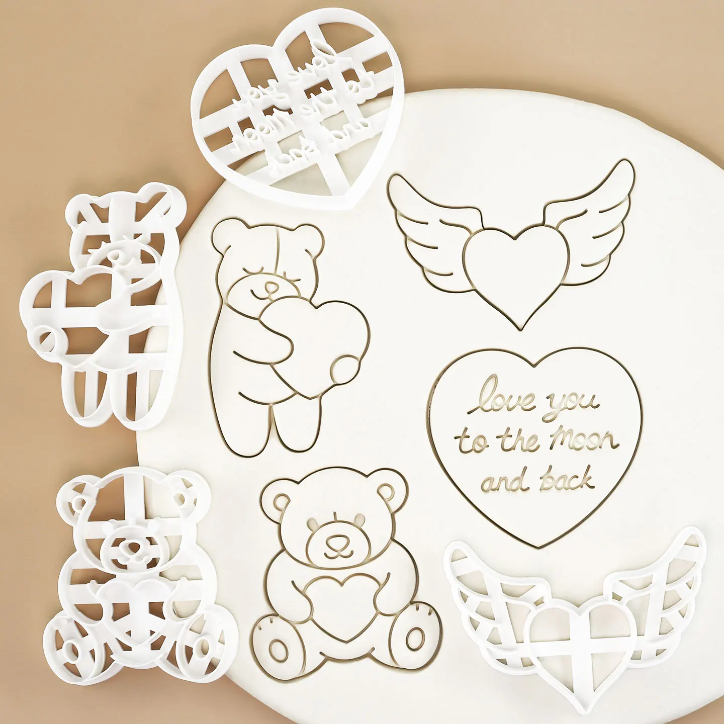 4 Pcs Cartoon Teddy…