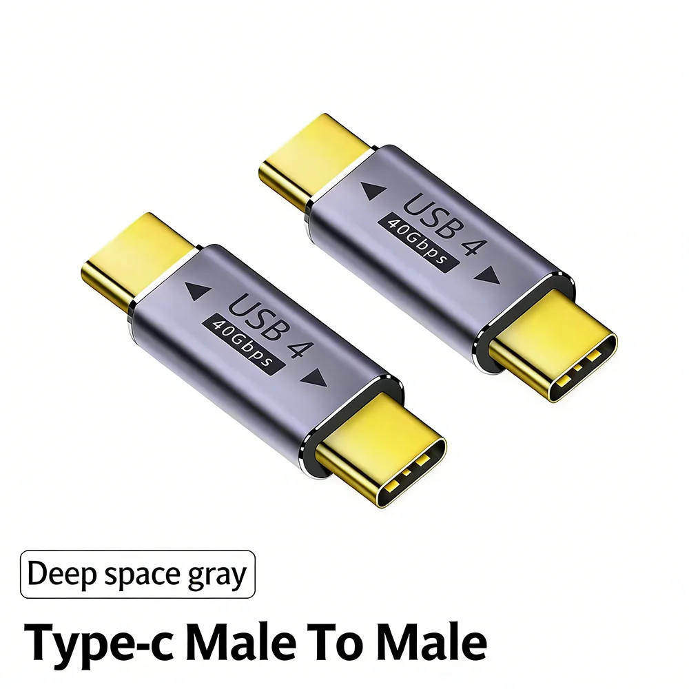 NNBILI USB4.0 40Gbps USB-C OTG Adapter PD 100W Typ-C Stecker auf Typ-C Stecker Schnelles Laden 3.1 Typ-C 10Gbps Konverter Datenadapter
