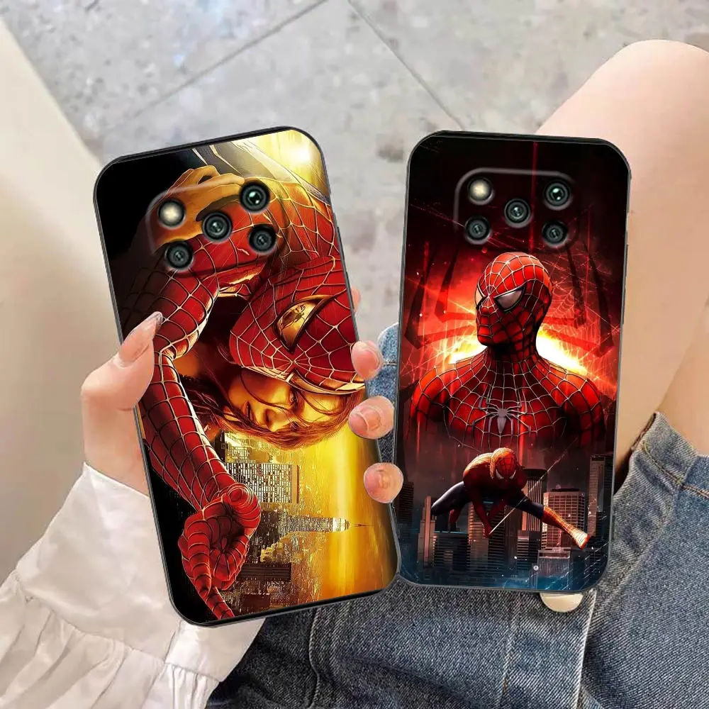 Marvel Hero Spider-Man Face Phone Case For Xiaomi 9 10T 11 12 12T 13 POCO F3 F4 F5 F6 X3 X4 X5 M3 M4 M5 M6 PRO GT Case Funda