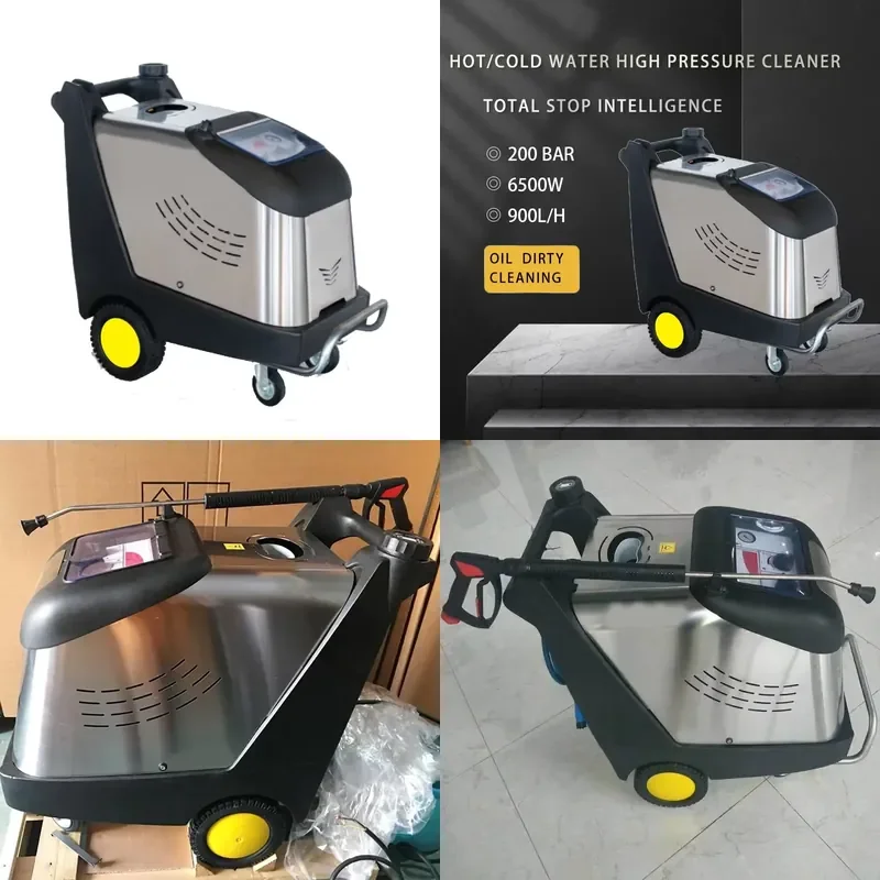 New 6000W Hot Water High Pressure Cleaner 200Bar Electric Rust Removal Oil Dirt Factory Workshop High Pressure Washer