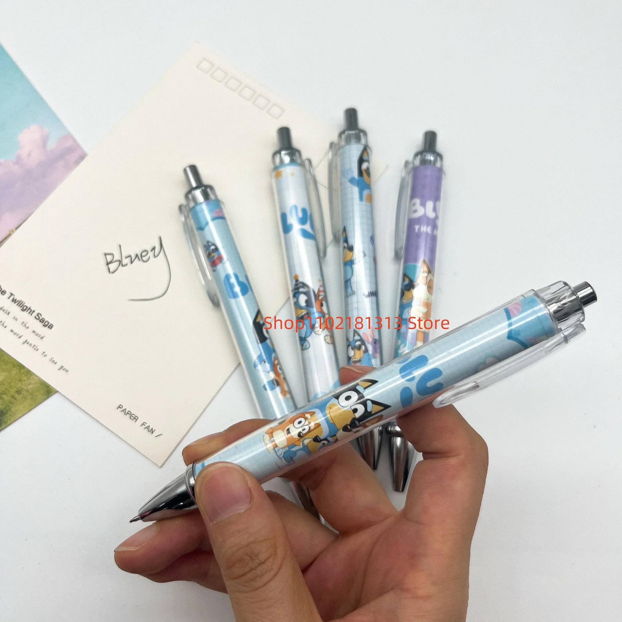 0.5mm Bluey Black Neutral Pens Kawaii Bingo Dog Cartoon Pens Writing Signature Pen Study Stationery Birthday Xmas Gifts Toys