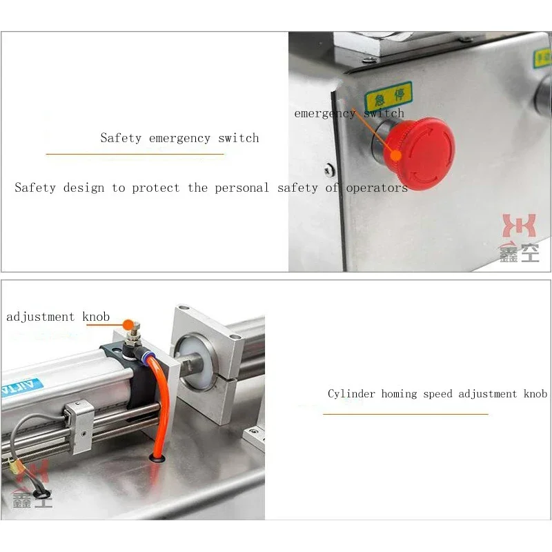 PBOBP Semi Automatic Paste Food Filling Machine Honey Single Head Piston Pneumatic Liquid Filler Nozzle 8mm 4mm Business Machine