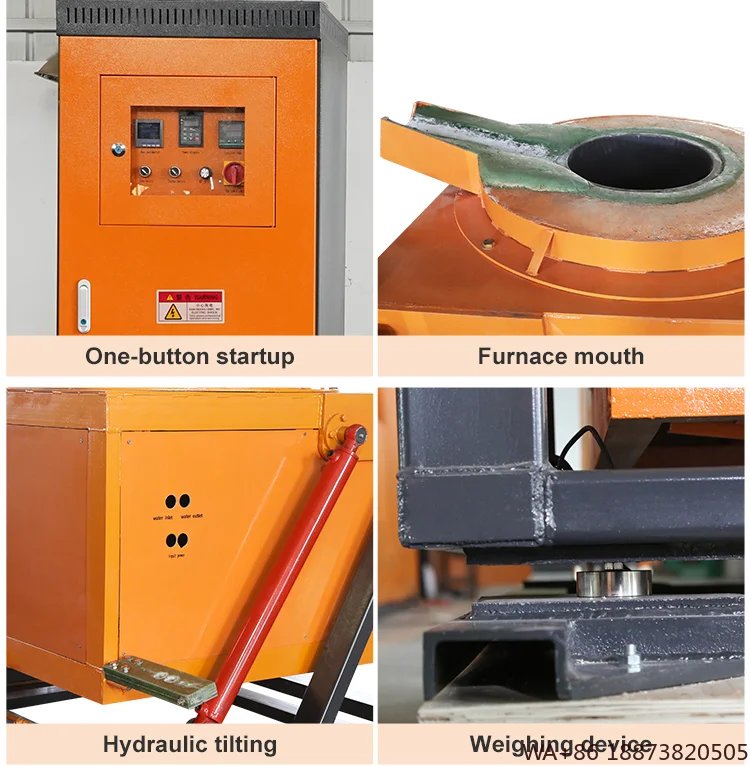 فرن صهر المعادن تذوب آلة الصب المستمر الكهربائية 100 200 250 500 كجم علب Ubc الحث الألومنيوم #1