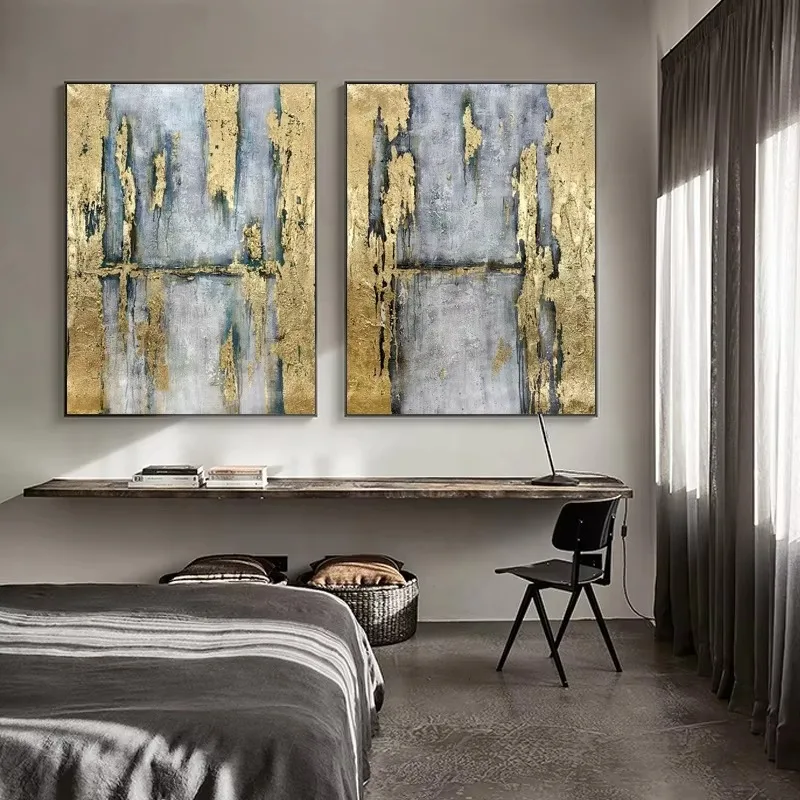 2 Piece Modern Style Abstract Oil Painting 100% Hand Painted Painted on Canvas Home Decor for Living Room Original