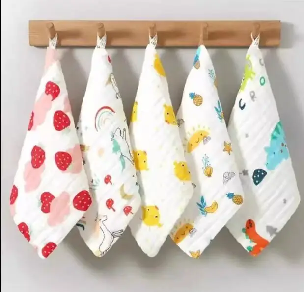 Children's small towel Pure cotton washcloth Absorb water without shedding hair, wipe a handkerchief house use small commodities