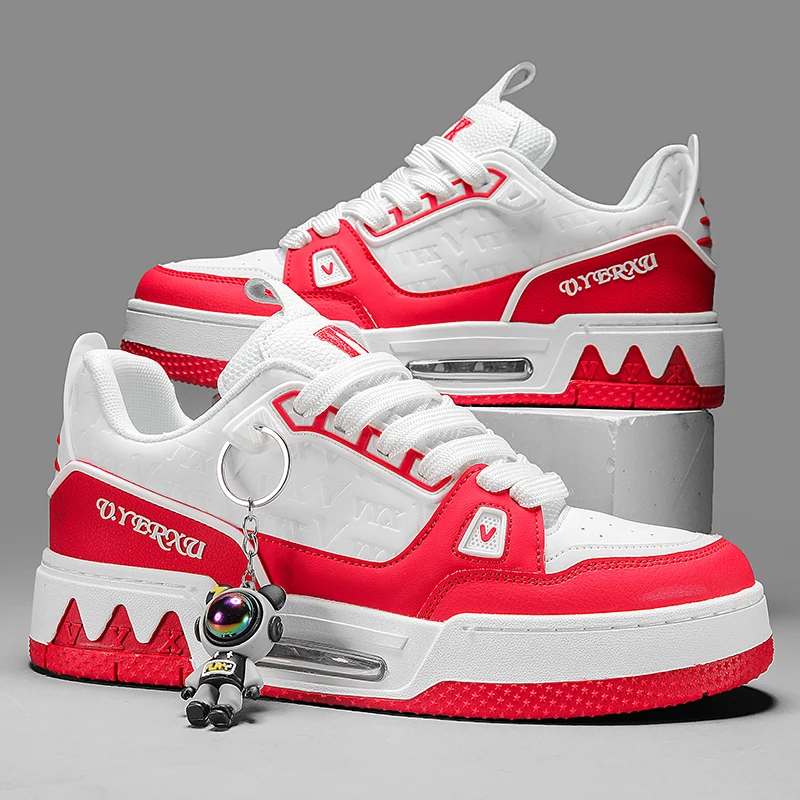 

New Men Fashion Casual Sneakers Unisex Leather Shoes Men Sport Daily Flat Shoes Breathable Lace-up Shoes Calzado Deportivo 36-44