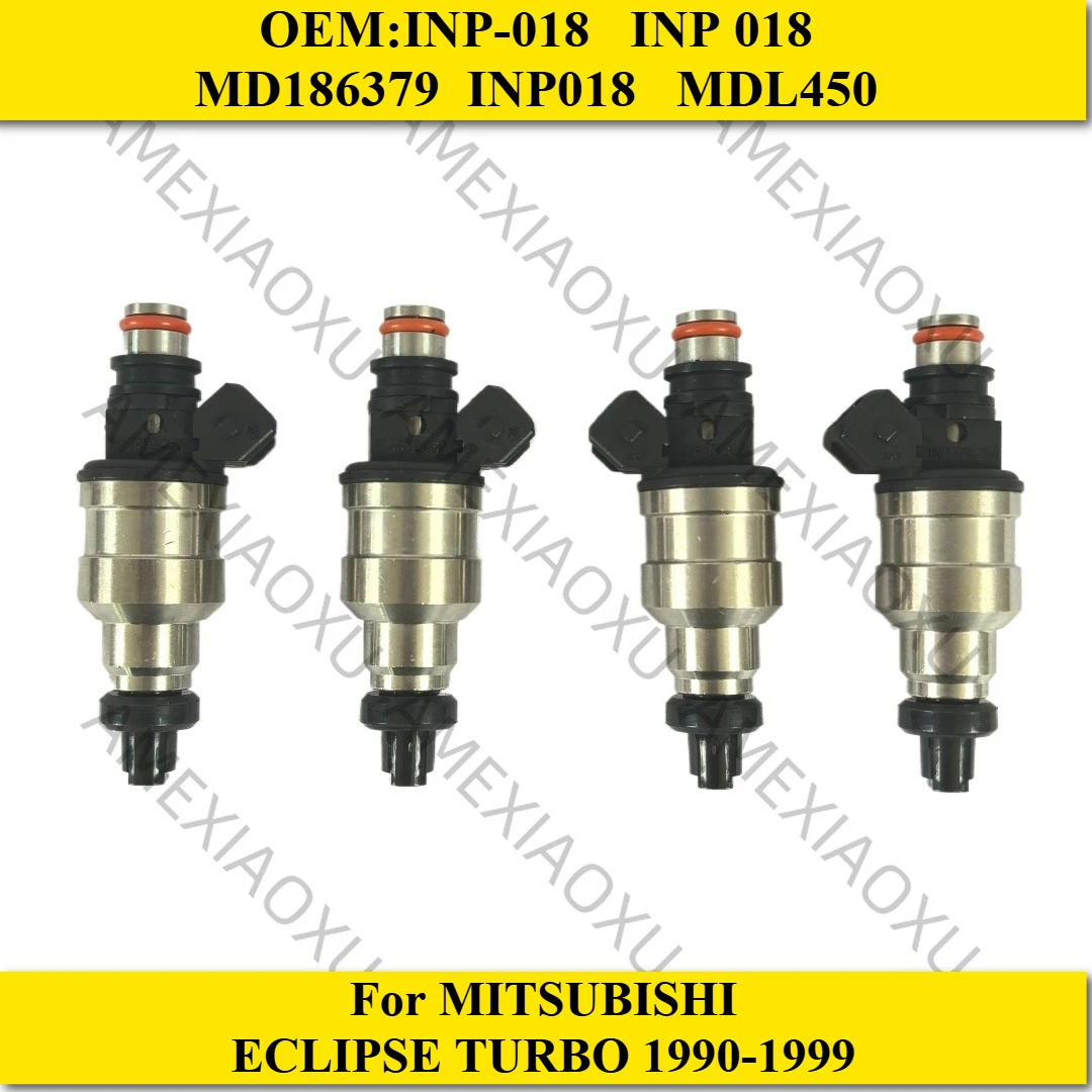 4 Stück INP-018 INP 018 MD186379 INP018 MDL450 Kraftstoffeinspritzdüse passend für MITSUBISHI ECLIPSE TURBO 1990-1999 AMEXIAOXU