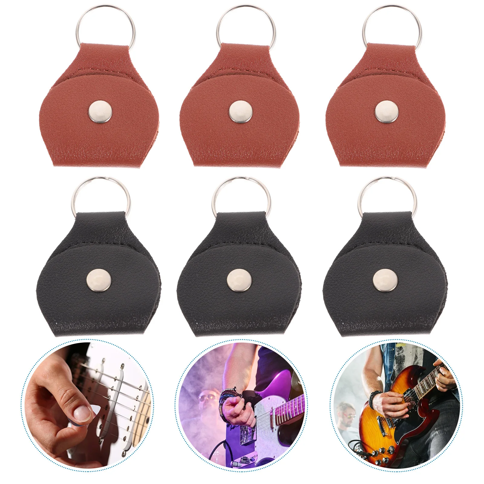 

6pcs Guitar Pick Organizer Waterproof Plectrum Bag Lightweight Storage Holder For Electric Acoustic Guitar Picks Case Instrument