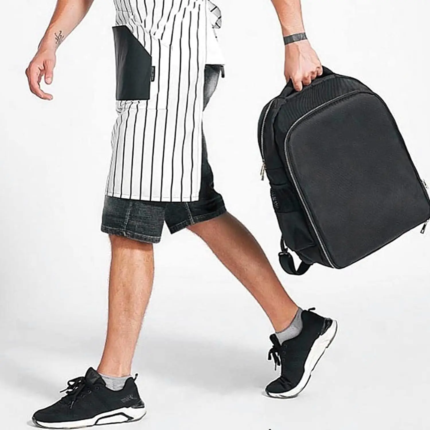 Barber Travel Backpack Black Air Cushion Design Large Capacity Bag Multifunctional Salon Carrying Case Waterproof Storage Bag