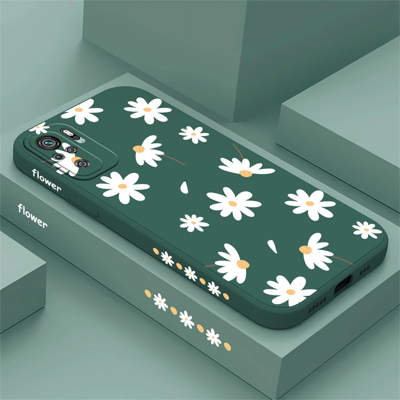 Phone Case For Xiaomi Redmi Note 10 11 12 13 Pro Max Plus 7 8 10S 11S Fashion Cute Daisies Soft Silicone Bumper Shockproof Cover