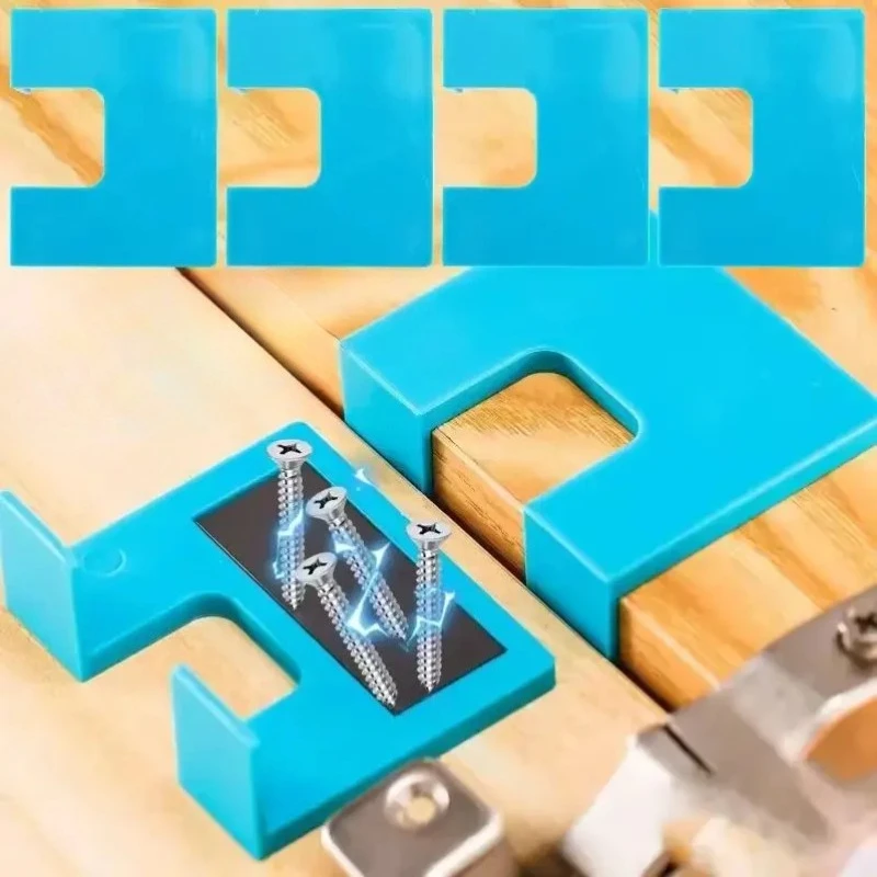Woodworking Hinge Mounting Fixing Tool Door Panel Gap Piece Cabinet Hinge Installation Fixed Plate Limit Spacer Mounting Tool