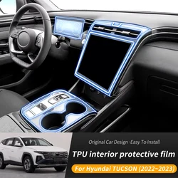 TPU Protective film for Hyundai Tucson NX4 2021 2022 2023 Car Interior Center Console Transparent  Anti-scratch  Accessories
