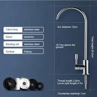 Robinet filtre à eau, purificateur sans plomb, robinet filtré, convient aux unités d'osmose inverse ou système de filtration d'eau, robinet de cuisine RO 6