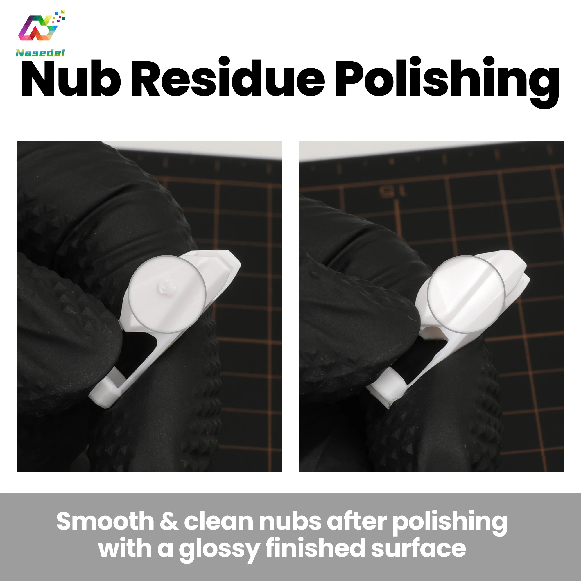 Nasedal Ultrafeine Glasfeile, waschbares Polierwerkzeug für Gunpla Resin & Militärmodelle, zum Entfernen von Nub-Rückständen und für Spiegelfinish-Politur – Detail 7