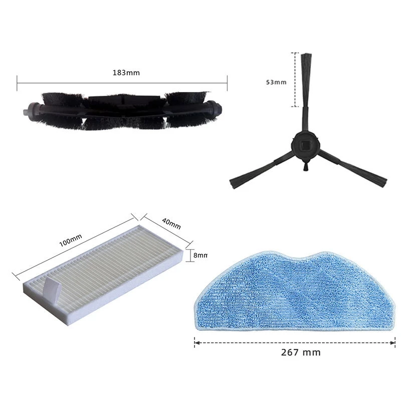 Hauptseiten bürste Hepa Filter wie gezeigt Kehr roboter Zubehör für 360 s8 s8 plus Roboter Staubsauger