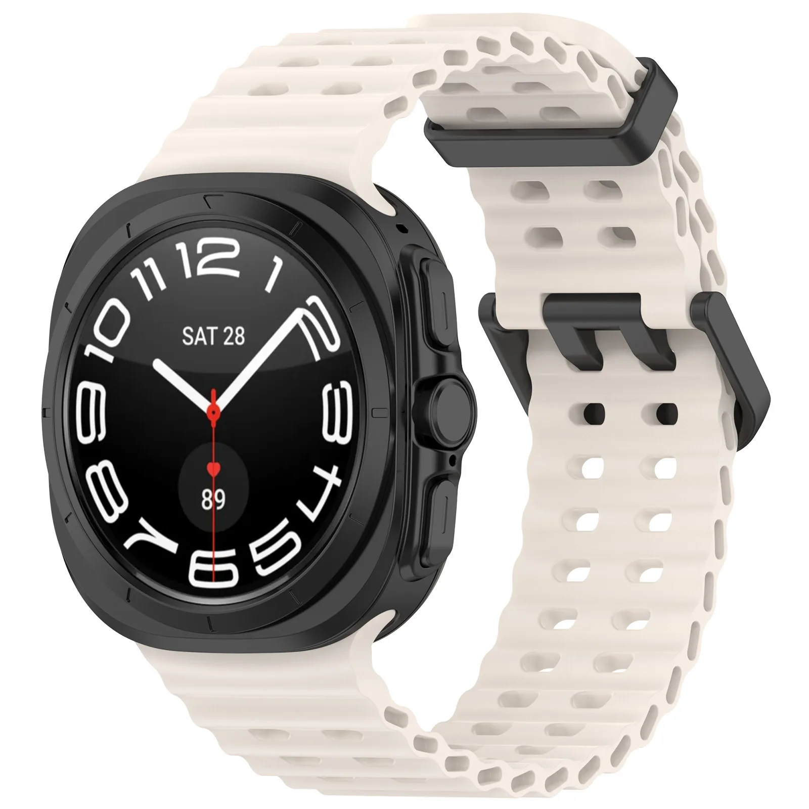 Correa de silicona Original para Samsung Watch Ultra LTE, pulsera deportiva sin huecos, correa de reloj de 47mm