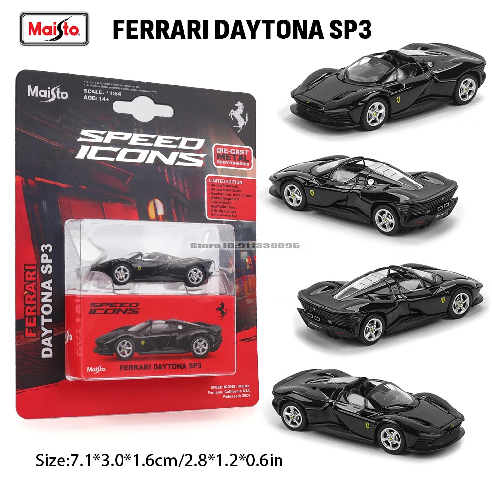 Maisto 1:64 فيراري SF90 SP1 812 DAYTONA SP3 911 GT2 RS الهيكل سبيكة كاملة يموت الصب نموذج سيارة جمع دمى هدايا