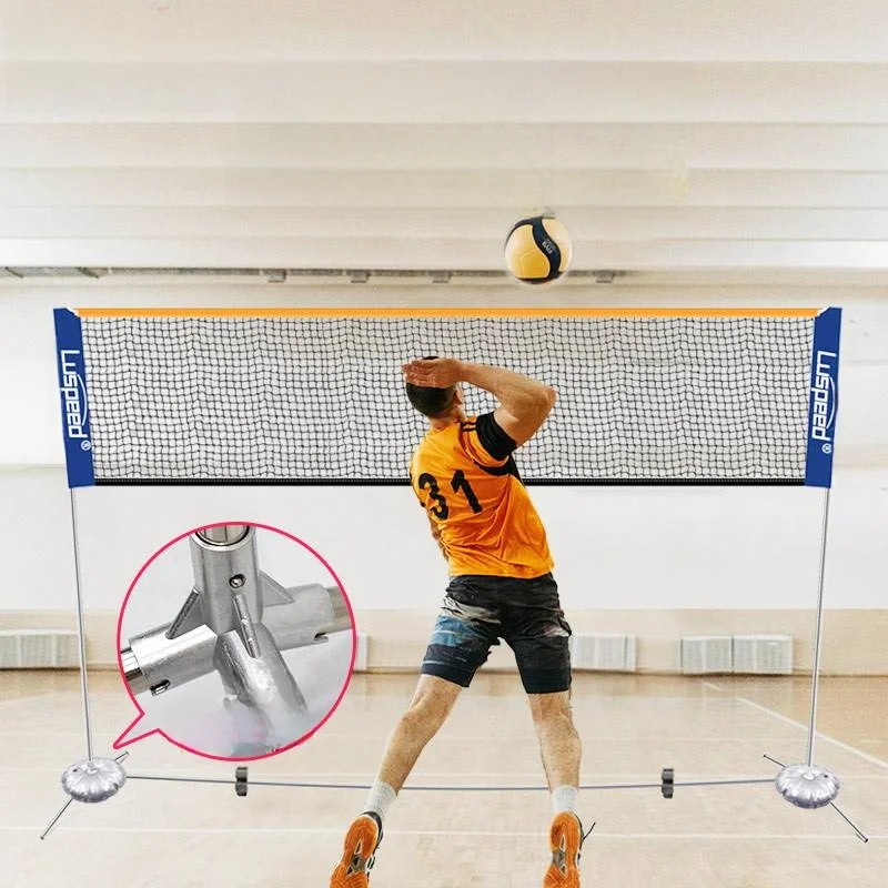 portable-outdoor-stainless-steel-volleyball-net-stand-badminton-shuttlecock-soft-power-ball-multi-purpose-net-frame