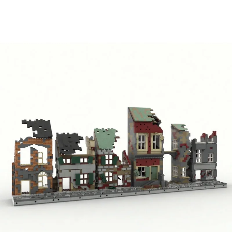 4325 PCS 모듈형 건물 파괴된 집 MOC 맞춤형 모듈형 빌딩 블록 어린이용 브릭 인기 창의적인 DIY 조립 장난감 선물