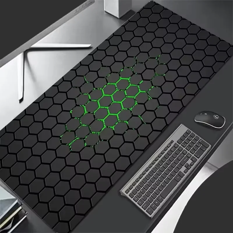 Fashion Cool Hexagonal Contour Line XXL Rubber Mouse Pad Esports Games Computer Keyboard New Desktop Office Carpet Decoration