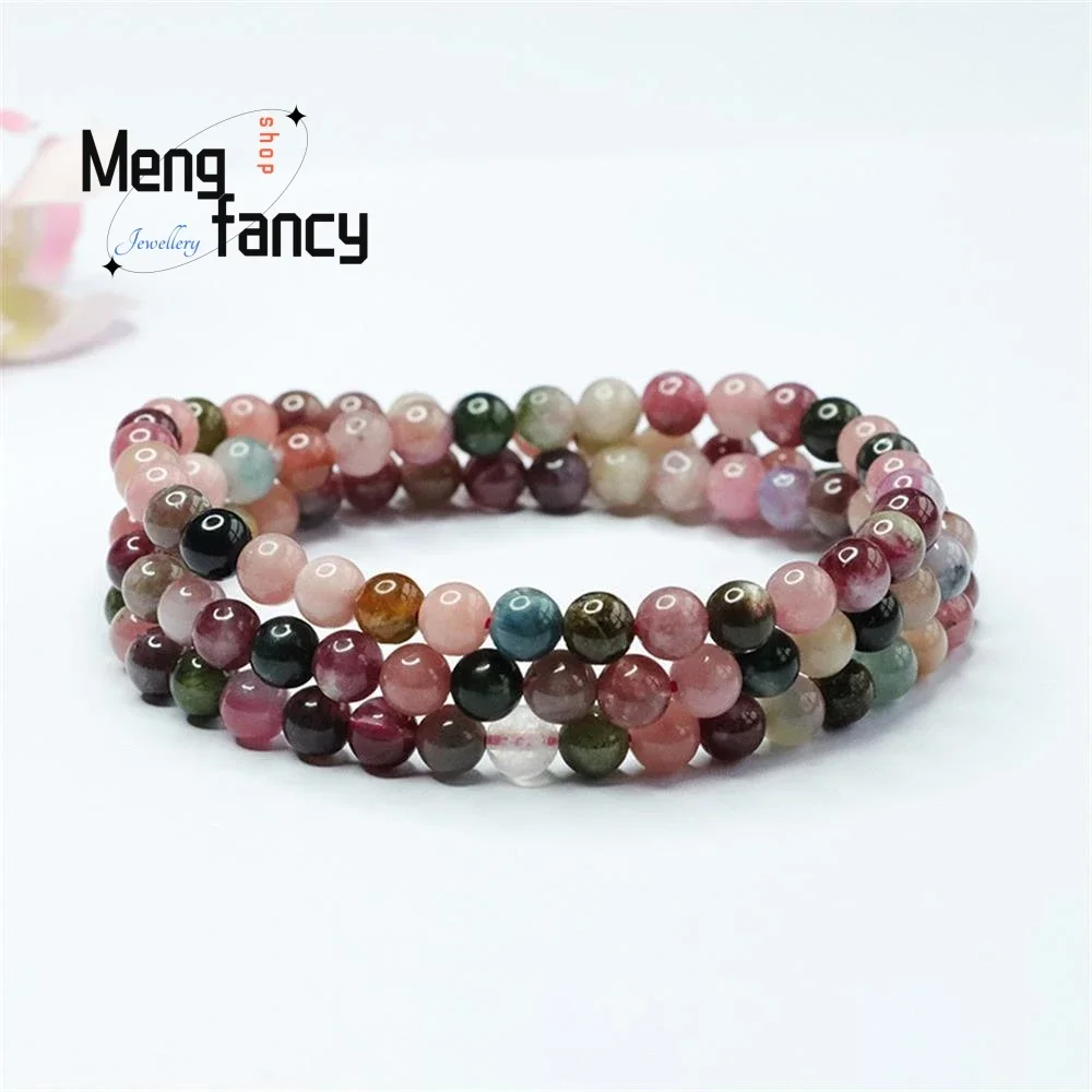 

Natural Tourmaline Exquisite Elegant Simple High-grade Bracelet Candy Crystal Strings Colourful Sexy Young Girls Fashion Jewelry