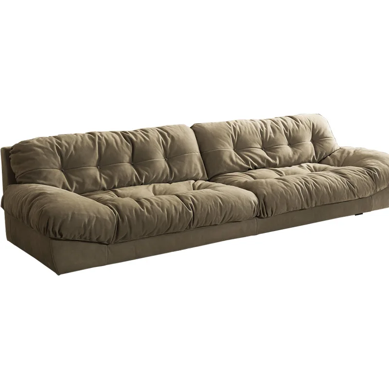 

Italian, simple, down, cloud, sofa, Nordic, light luxury, straight row, genuine leather