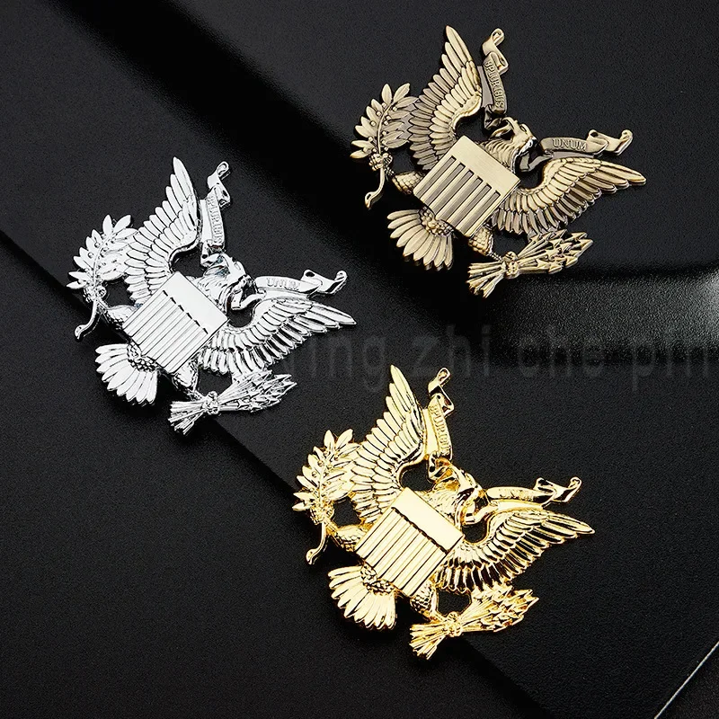 Emblem Decal Metal Badge Car Sticker  Eagle Shape Body Tail  Decorative  3D Presidential  Scratch