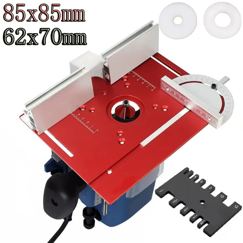 Multifunctional Aluminium Router Table Insert Plate Woodworking Electric Wood Router Flip Plate for Working Benches Router Plate