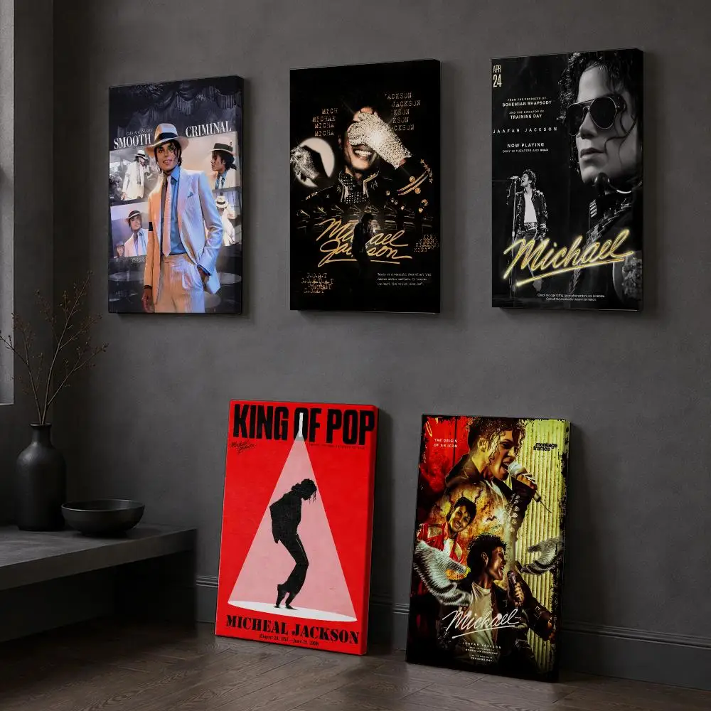 Legendary Singer M-Michael Jackson Framed Wall Painting Wooden Framed Canvas Poster Wall Art HD Waterproof Print Home Decor