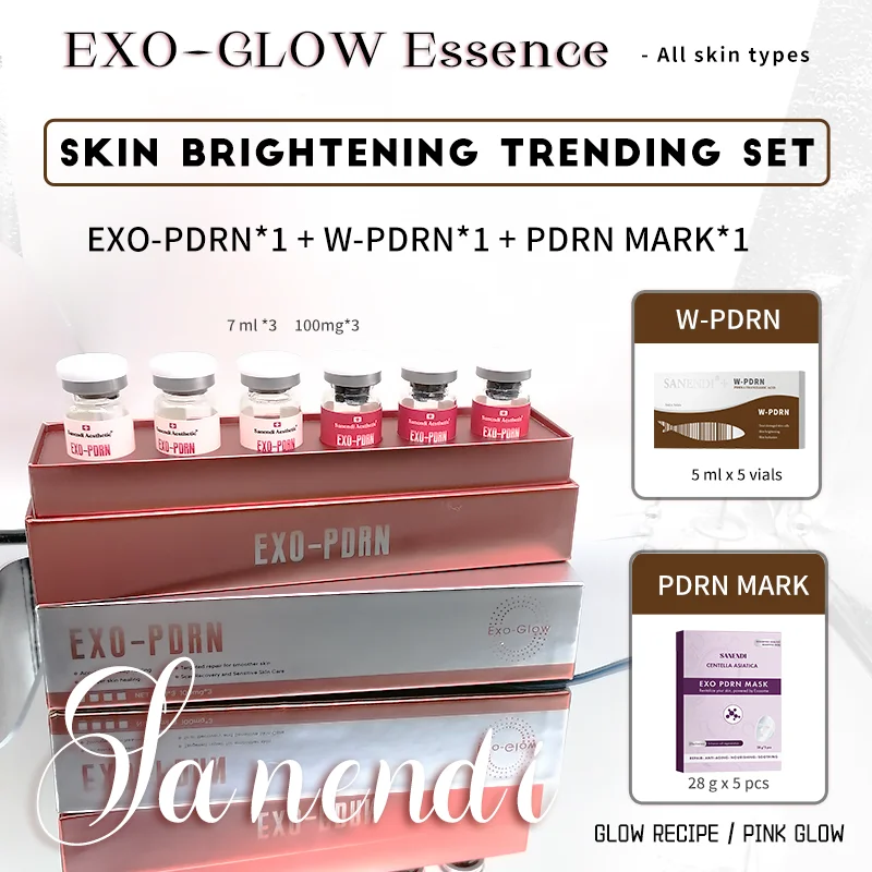 Sanendi Exo الوردي توهج الكورية PDRN السلمون DNA مصل جوهر للنساء مكافحة الشيخوخة تنشيط الجلد ترطيب اشراق Moistu