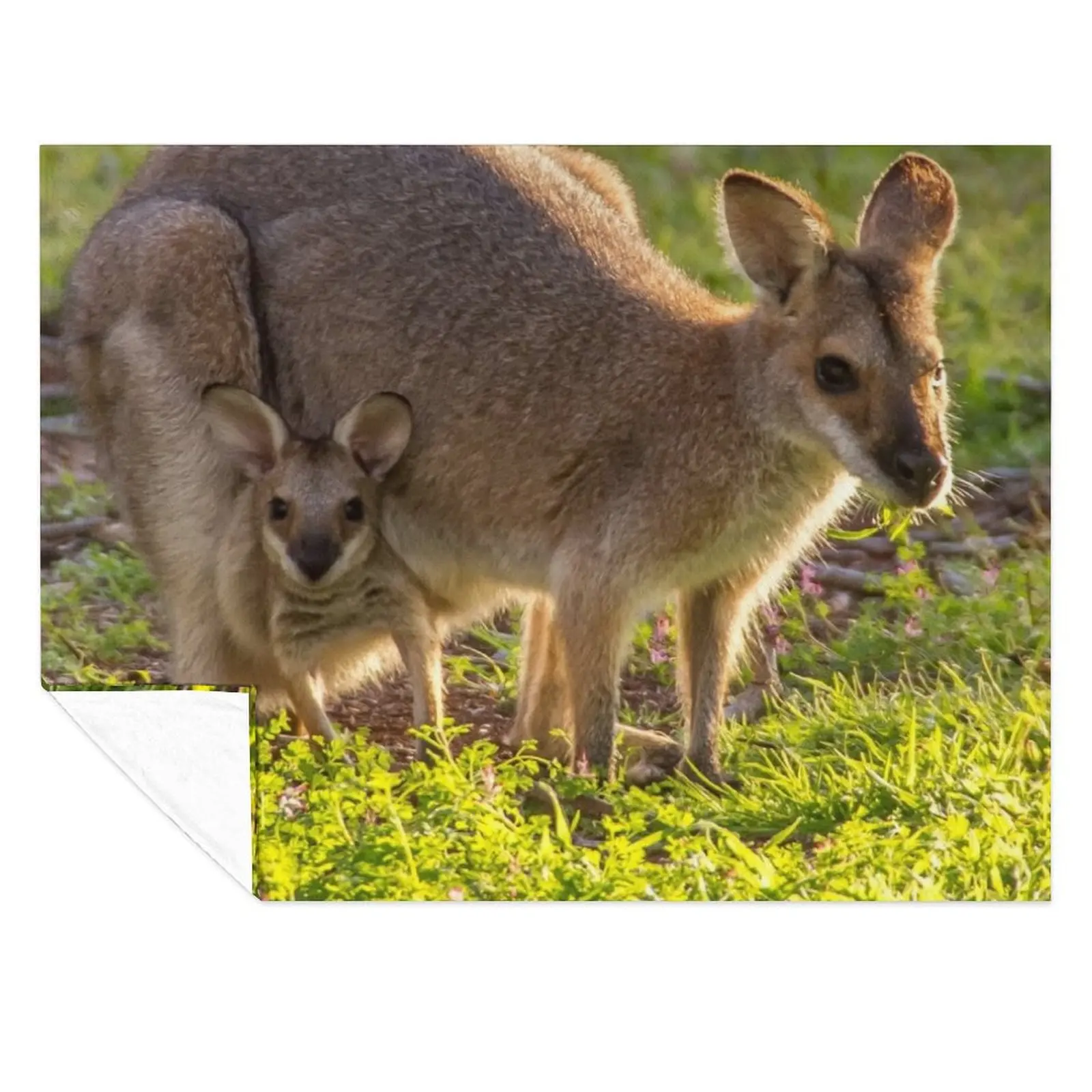 

Kangaroo Throw Blanket Kid'S funny gift warm winter Blankets