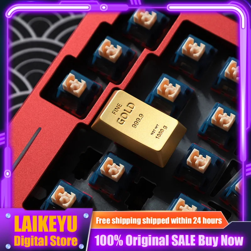 

Metal keycaps mechanical keyboard metallic texture Original factory height customize keycaps PC gaming keyboard gift collection