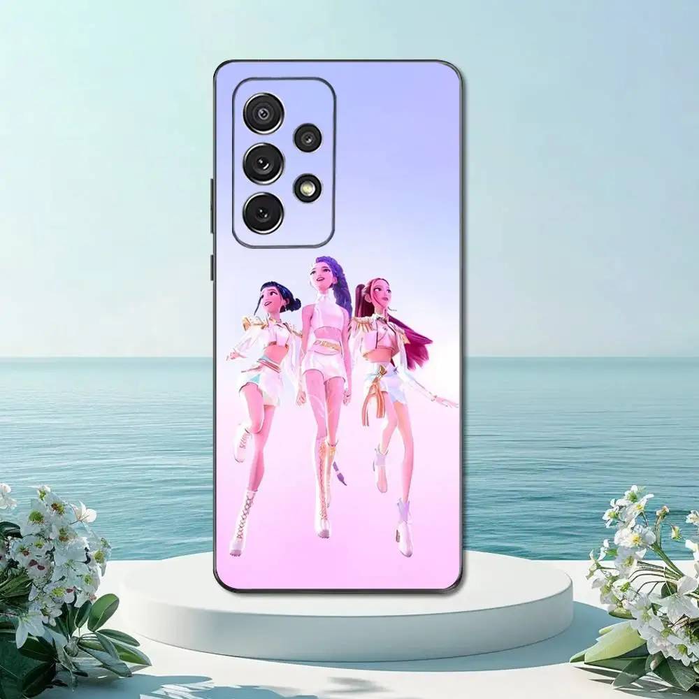 حافظة هاتف D-DEMON H-HUNTERS K-KPop لهاتف سامسونج S22,S21,S20,S10,S9,S25,S24,S23,Ultra,FE,Plus,Lite,غطاء أسود من السيليكون الناعم #3