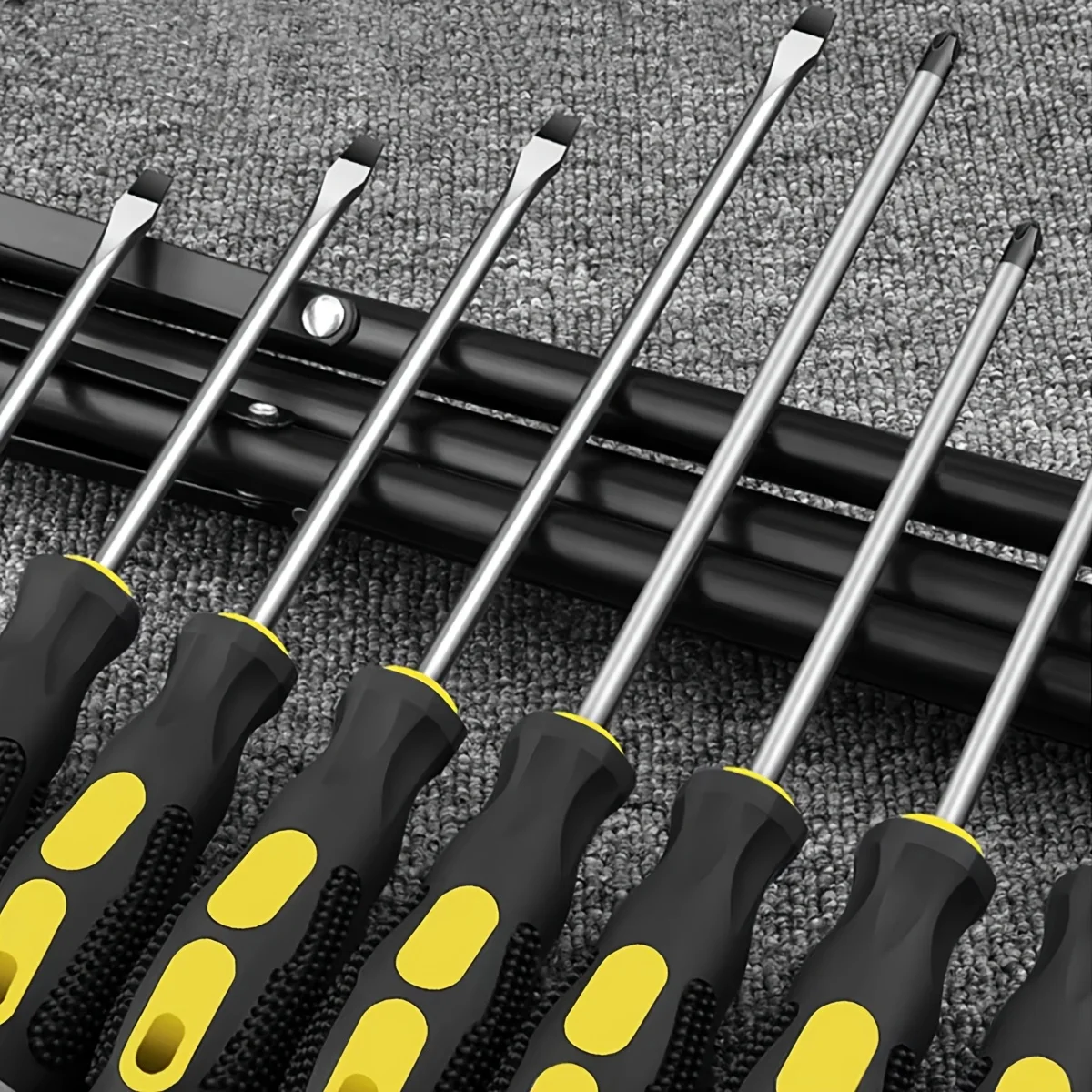 Magnetic Tip Screwdriver Set, Phillips and Flat, Professional Cushion Grip | Hand Tools Set image 2