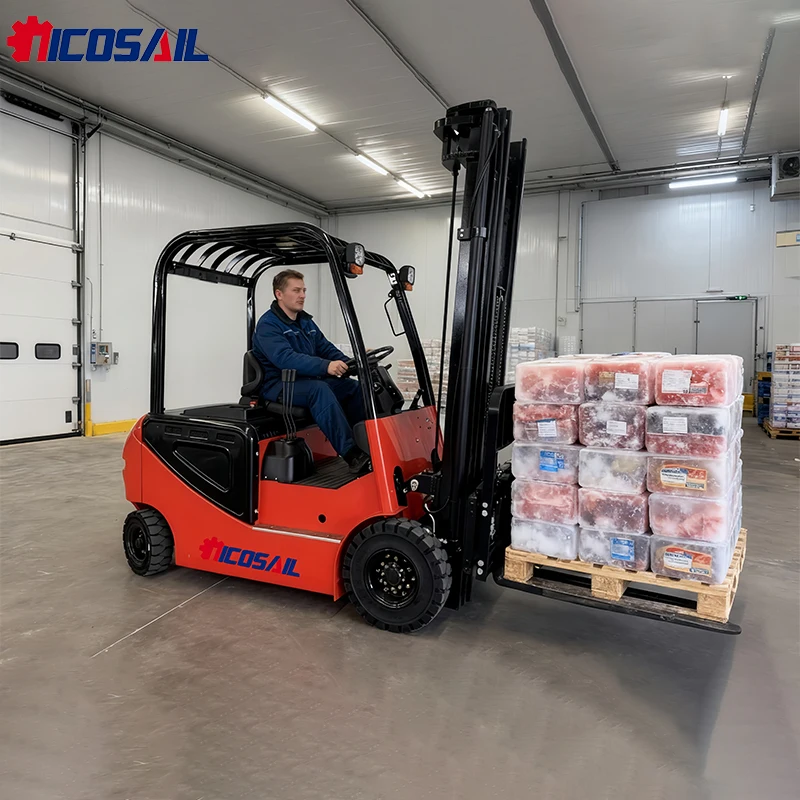 High-quality Maintenance-Free Battery-Powered Electric Forklifts with Lifting Heights of 3 Meters Capacities 3 Ton