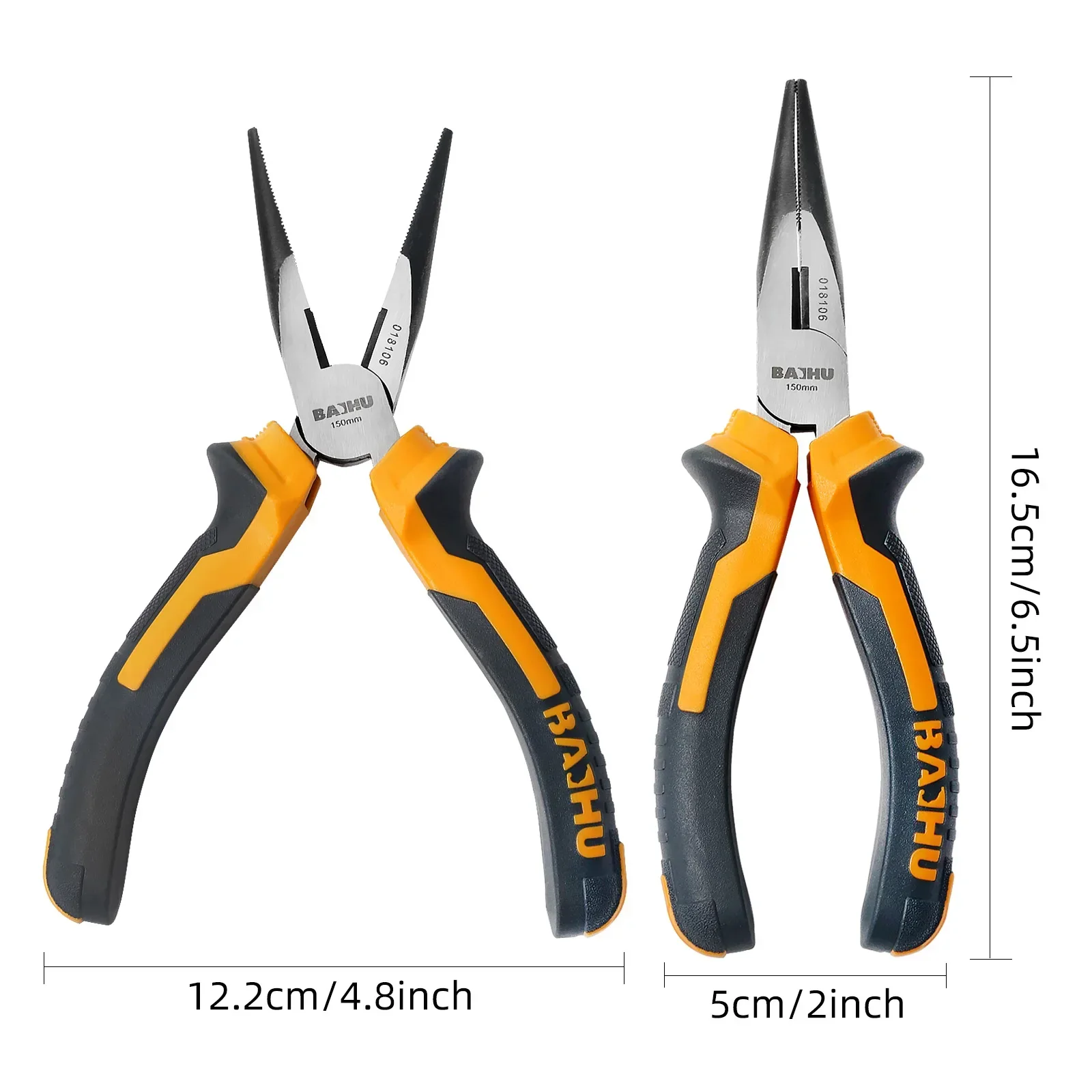 6/8inch Needle Nose Plier Long Nose Plier Multi-function Pliers For Clamping Stripping Electrician Maintenance Repair Hand Tool