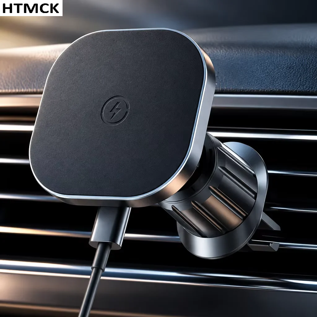 Magnetic Car Wireless Charger Air Vent Phone Holder 15W Fast Wireless Charging Mount for Smartphone