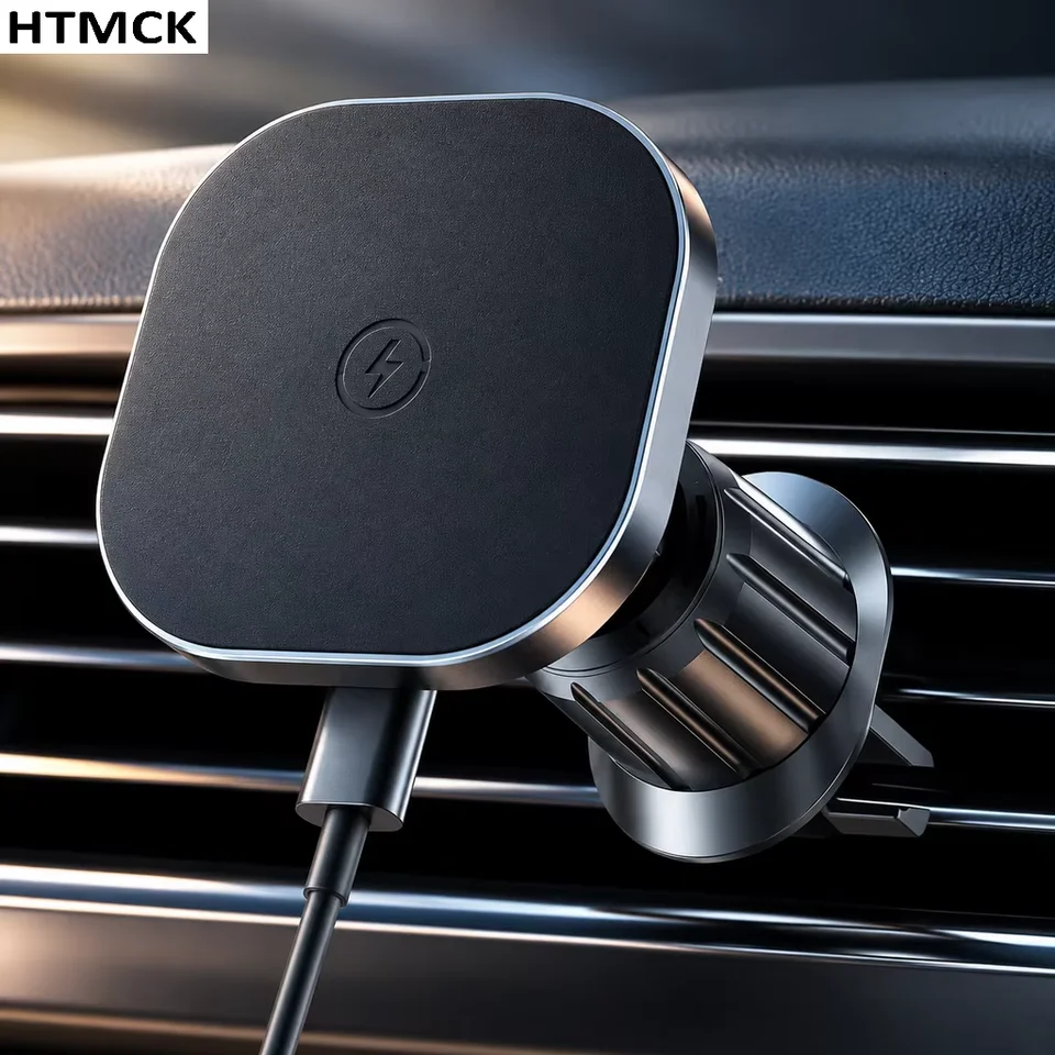 Magnetic Car Wireless Charger Air Vent Phone Holder 15W Fast Wireless Charging Mount for Smartphone