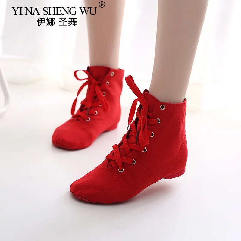 Chaussures de danse en toile pour adultes et enfants, chaussures de sport pointues de ballet, chaussures de danse jazz pour hommes et femmes, pratique de danse à semelles souples