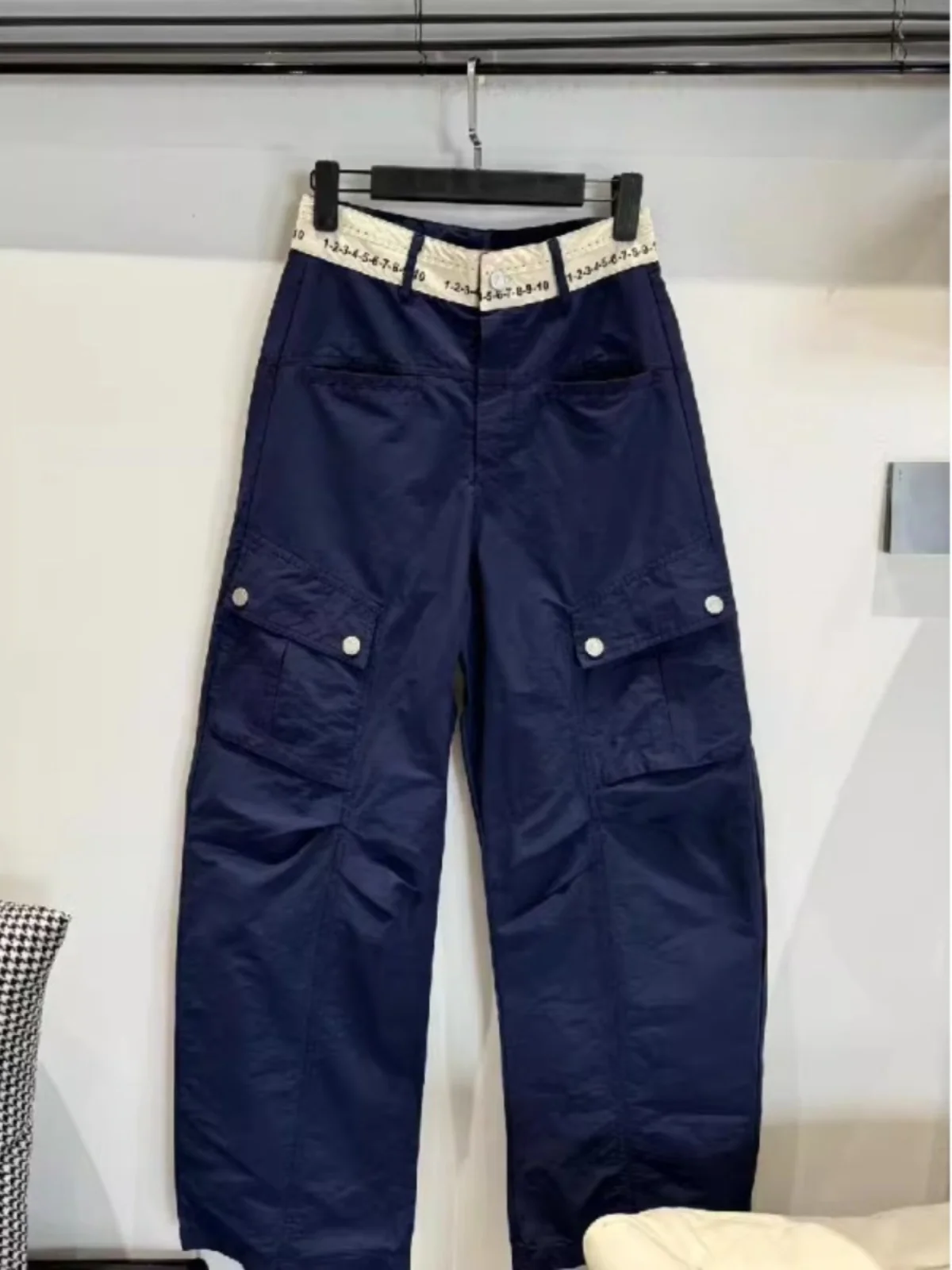 

Повседневные брюки Vibe Sle с широкими штанинами, прямого кроя, свободные, удобные, весна-осень, новинка, рабочая одежда, модные, корейский стиль, с высокой талией