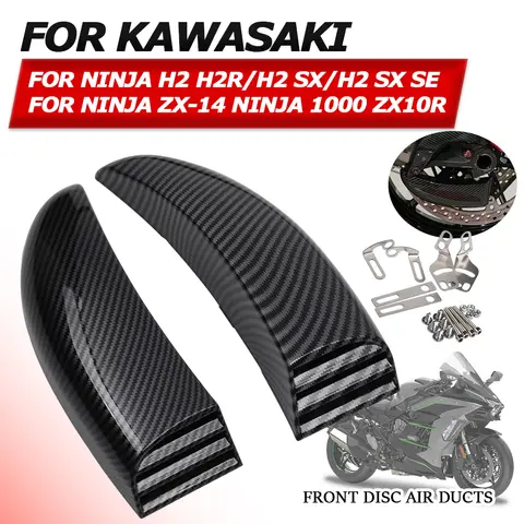 For KAWASAKI Ninja H2 H2R SX SE ZX-14 Ninja 1000 ZX10R ZX-10R Motorcycle Accessories Front Disc Plate Air Brake Cooling Ducts