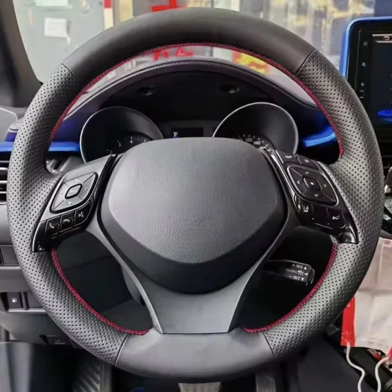Custom Hand Sewing Steering Wheel Cover Wear Resistant and Non-slip Microfiber Leather For Kia K5 Optima 2014 2015 Auto Interior