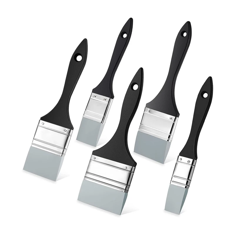 

Top-5Pcs Silicone Paint Brush Set,Flat Shaped Painting Tool For Water Based Acrylic Paints, Gouache(1In,1.5In,2In,2.5In,3In)