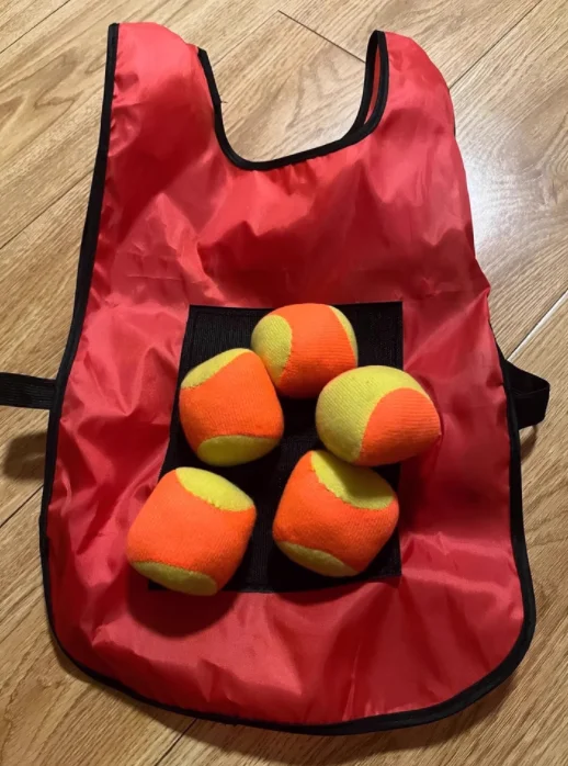 ألعاب تفاعلية للأطفال لعبة سترة لزجة جيرسي سترة لعبة سترة صدرية مع كرة لزجة رمي الأطفال في الهواء الطلق لعبة رياضية ممتعة