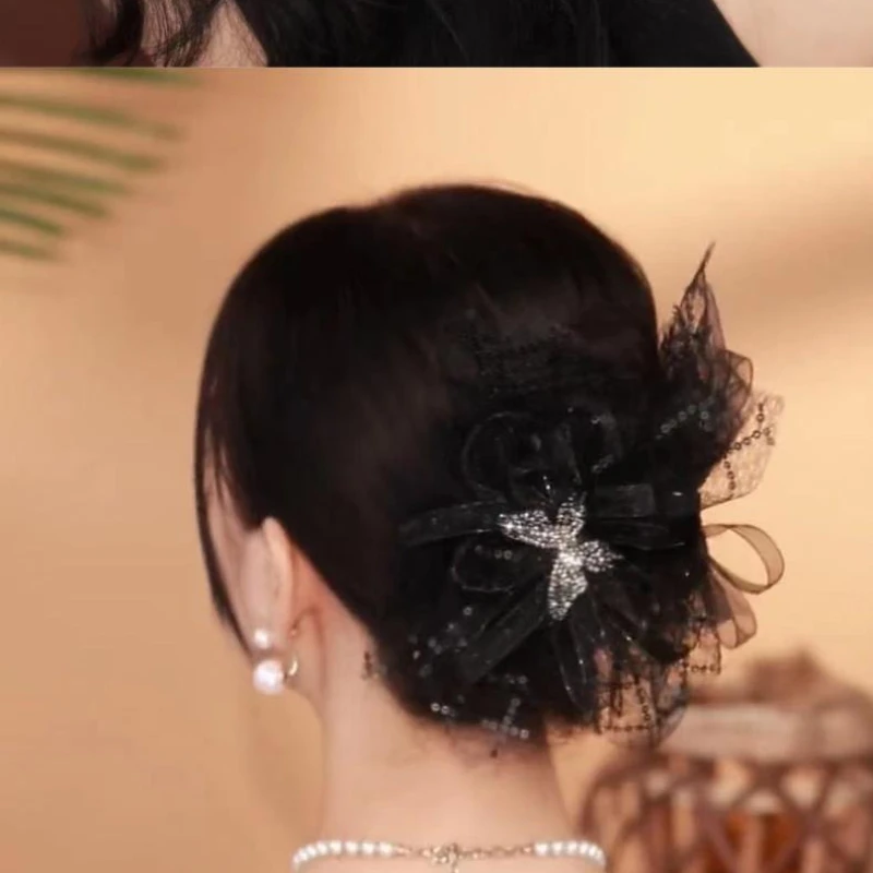 Exquisite Women Butterfly Sequins Mesh Hair Clip Female Hairpins Curling Elegant Hair Accessories Ladies New Headwear Headdress - Image 6