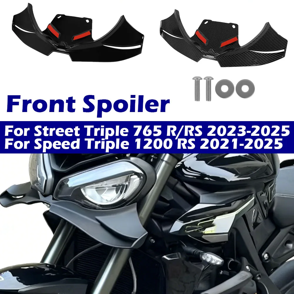 

For Street Triple 765 R 765RS 2023-2025 Speed Triple 1200 RS 2021-2025 Naked Front Spoiler Aerodynamic Wing Deflector 765 RS
