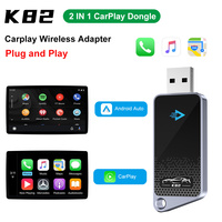 K82 New CarPlay Wireless Adapter Support Plug And Play WiFi6 BT5.2 Auto Connect Universal For Nissan Toyota Mazda Camry Suzuki