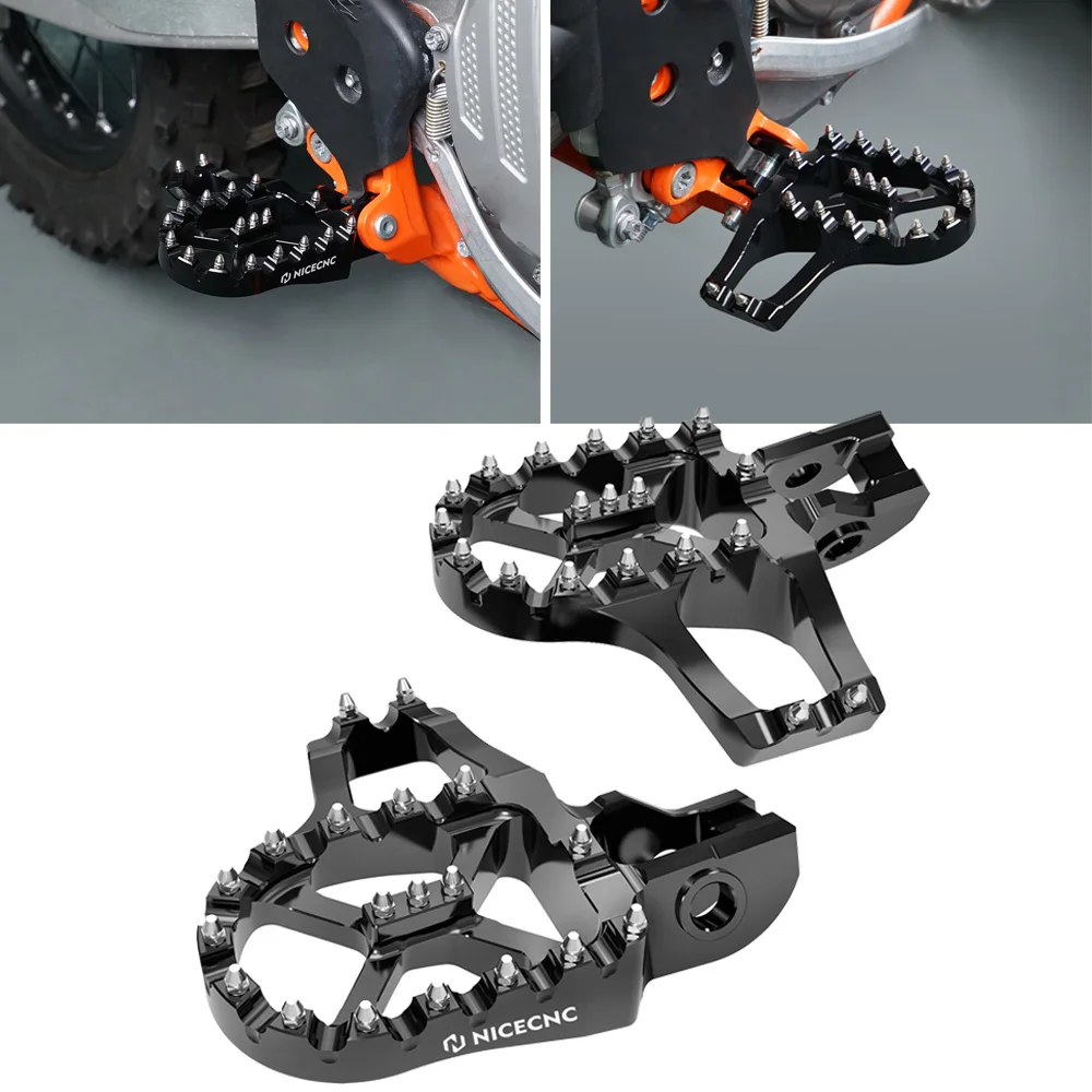 

NICECNC For KTM EXC 300 2017-2023 EXC 250 EXCF 350 EXC 450 XCW 300 Extender Foot Pegs SX 125 SXF 250 SXF 450 XC XCF 2017-2022