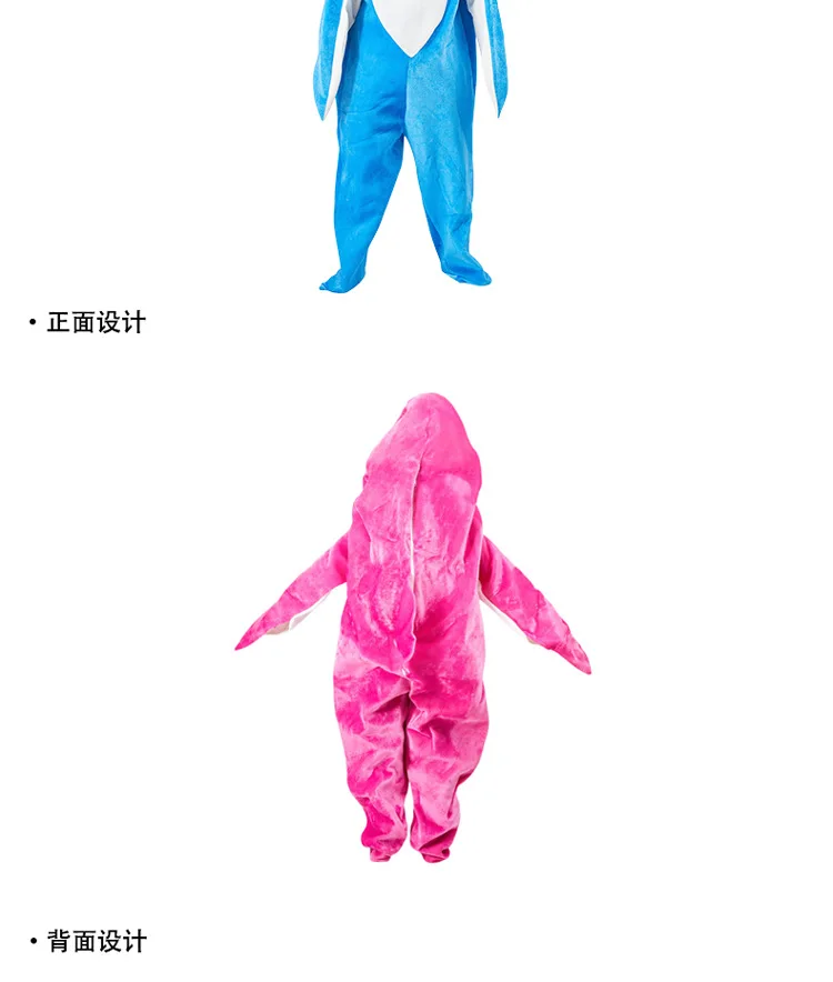 Funny Great White Shark Performance Costume Cartoon Character Costume Head-to-Toe Festival Outfit